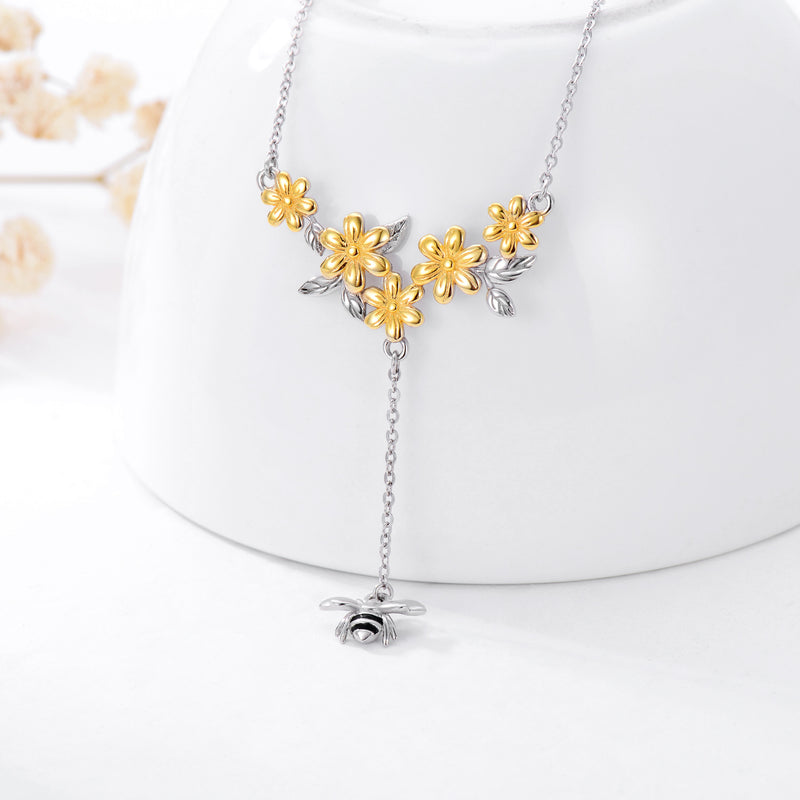 Bumble Bee Necklace in Gold Plated Sterling Silver