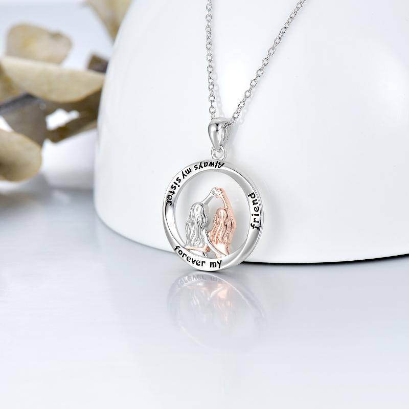 Sister Necklace S925 Sterling Silver with "Always My Sister Forever My Friend" Pendant