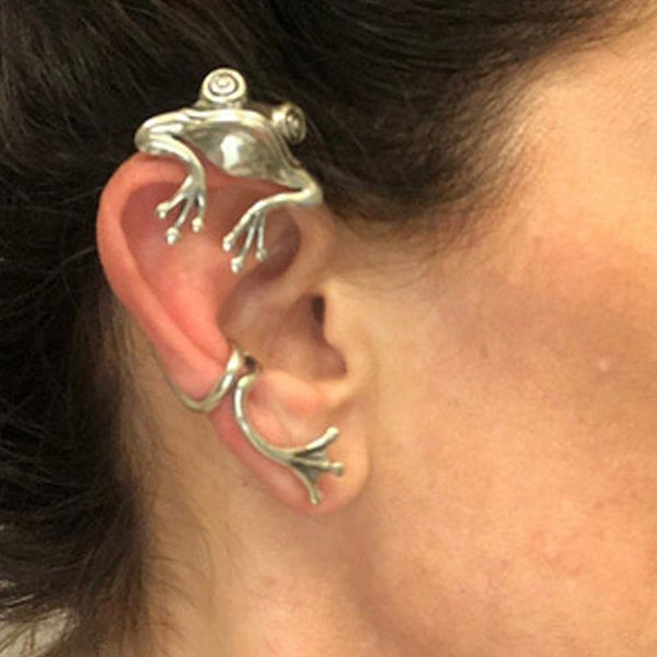 Creative Fashion Retro Silver Frog Ear Clip - Virtue