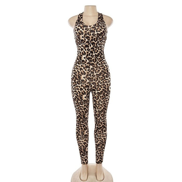 Leopard Women Sexy Sportswear Jumpsuits - Virtue