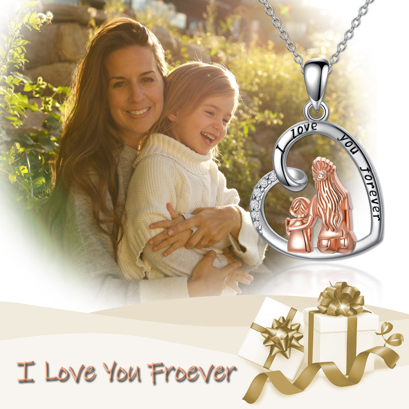 Mother Daughter Necklace S925 Sterling Silver