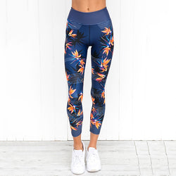 Printing Elastic Gym Workout Tights - Virtue