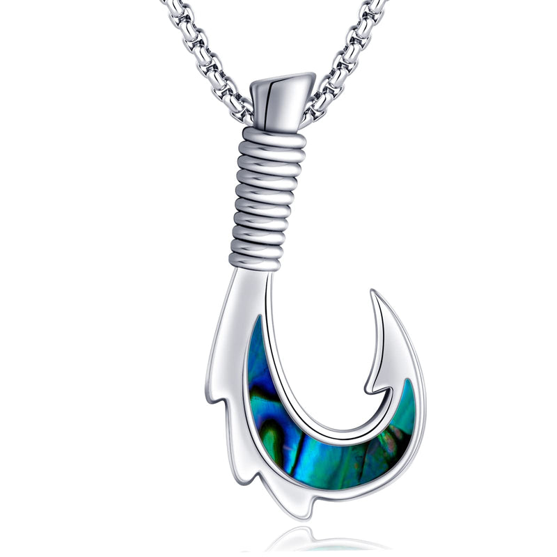 Fish Hook Necklace S925 Sterling Silver