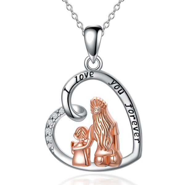 Mother Daughter Necklace S925 Sterling Silver