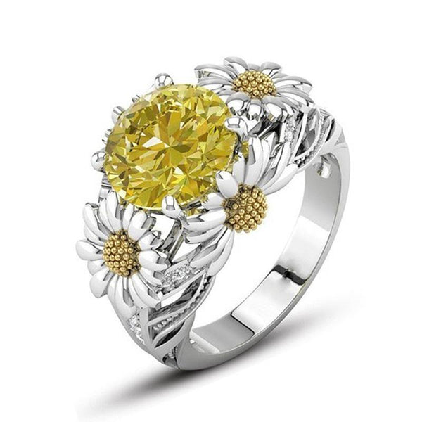 Silver Sunflower Ring - Virtue