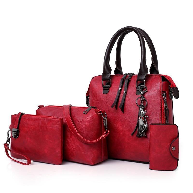4in1 Designer Leather Handbag - Virtue