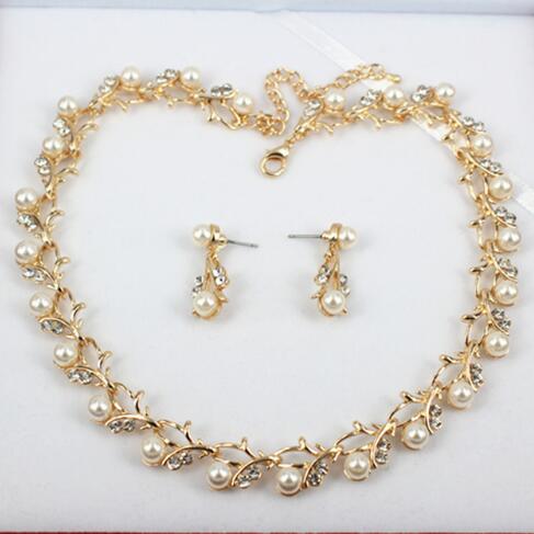 Pearl necklace earring jewelry set - Virtue