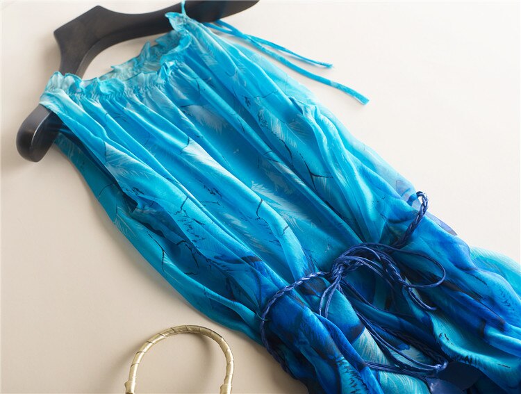 100% Real Silk Elegant Sexy Sleeveless Evening Party Maxi Dress - Virtue