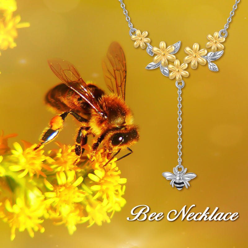 Bumble Bee Necklace in Gold Plated Sterling Silver